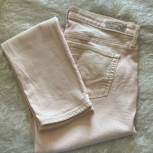 AG Adriano Goldschmied The Stevie Ankle Slim Straight Ankle Light Pink Jeans 29R